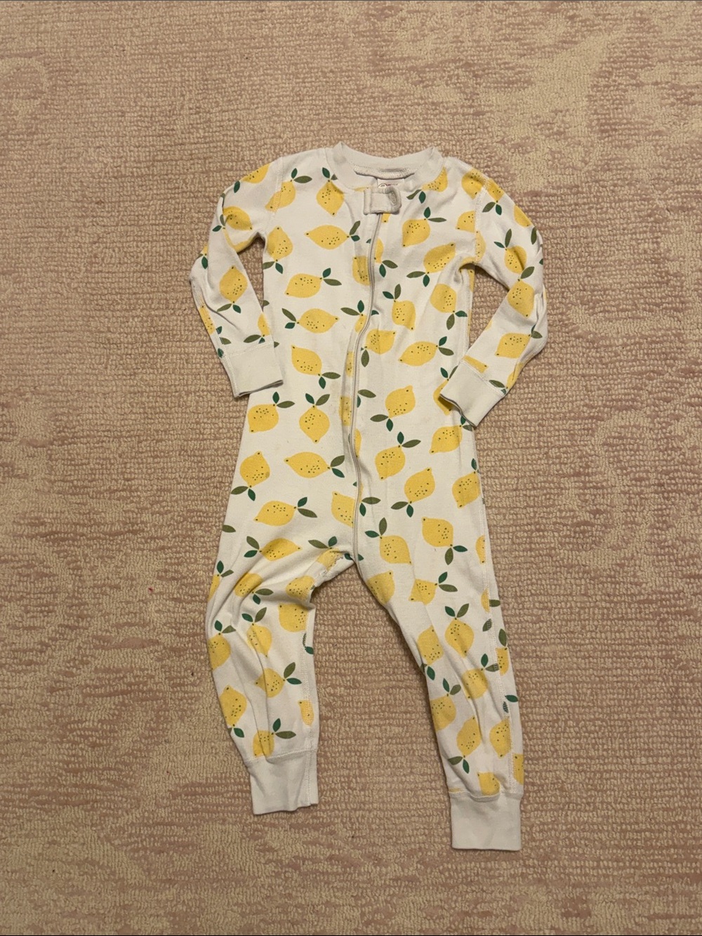 Hanna Andersson Lemon Print One-Piece Pajamas